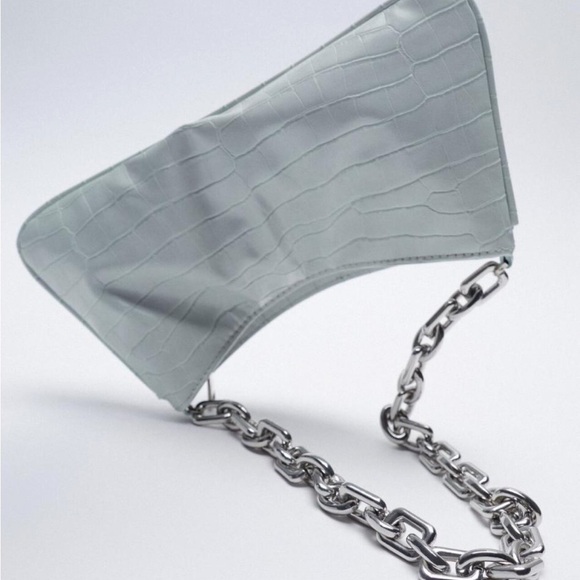 ZARA Chain Strap Animal Embossed Shoulder Bag BNWT - Picture 3 of 7